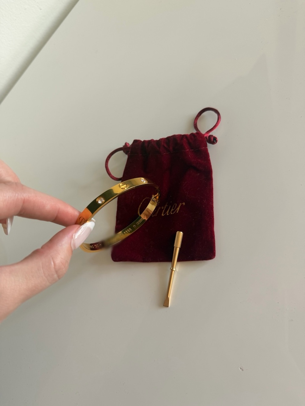 Gold bangle bracelet